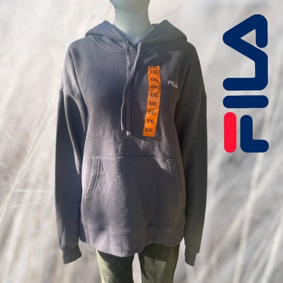 Fila | Fleece-Lined Hooded Pullover | Graystone | XXL | NWT - Picture 1 of 5